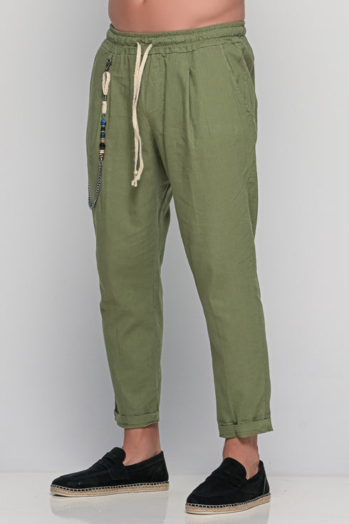 Linen Pants With Chain