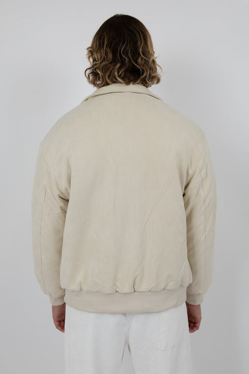 Ivory Suede Bomber