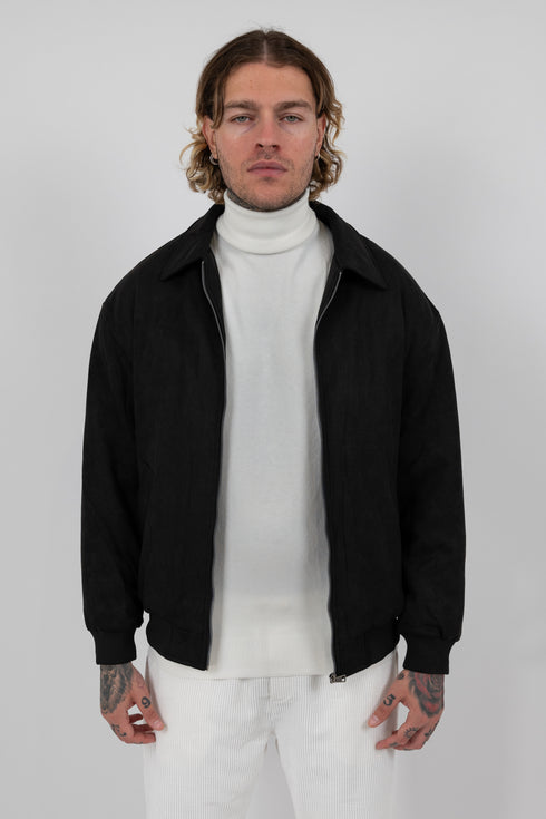 Ivory Suede Bomber