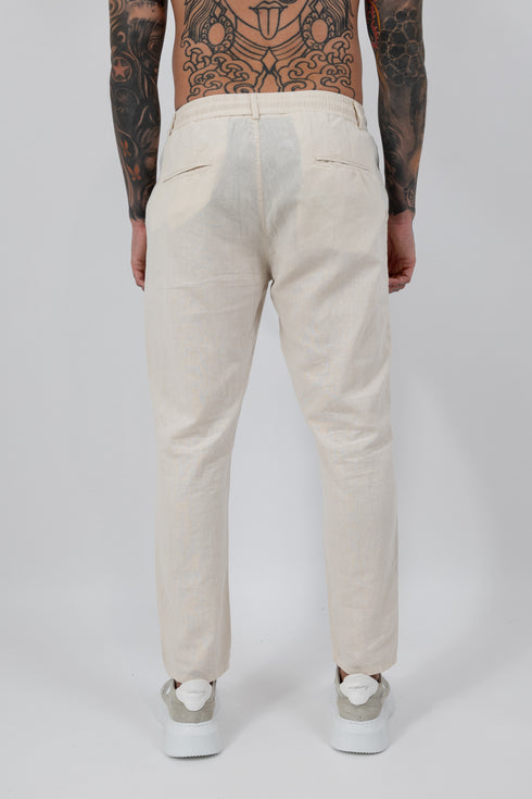 Natural Linen Relaxed Trousers
