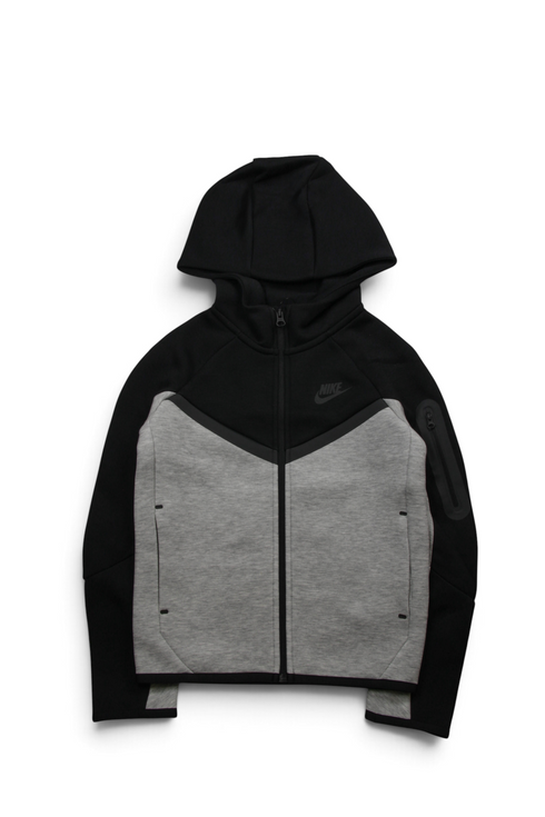 Nike Tech Fleece Zip Hoodie Black/Grey (Junior)