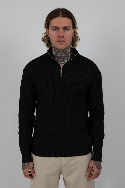 Half-Zip Ribbed Sweater J6916