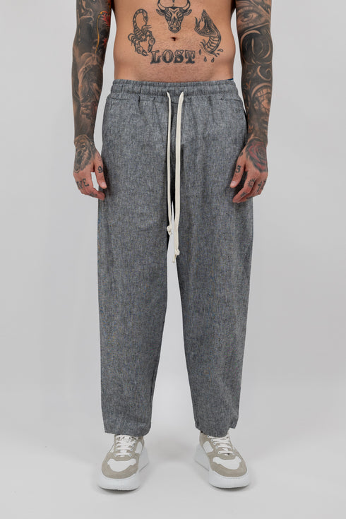 Slate Relaxed Linen Trousers