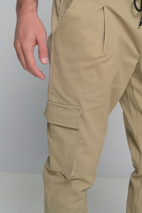 Jogger Cargo In Beige