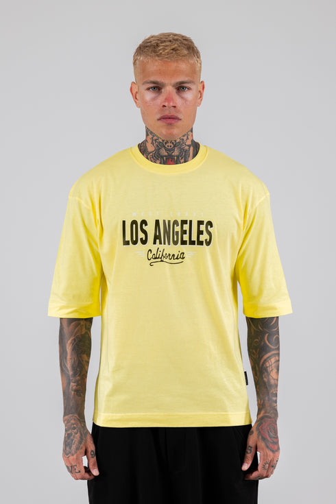 T-shirt Oversized LA - Yellow