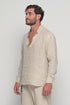 Linen Notched Neck Shirt