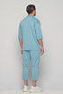 Set 3/4 T-shirt With Japanese Pants In Blue