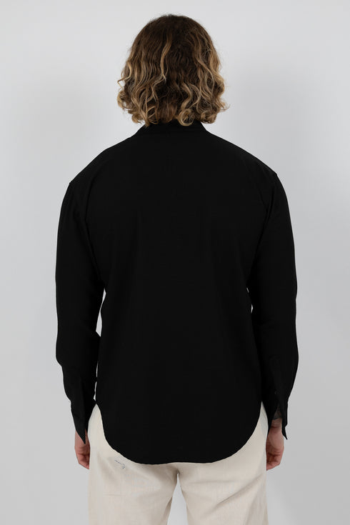 Mandarin Linen Shirt