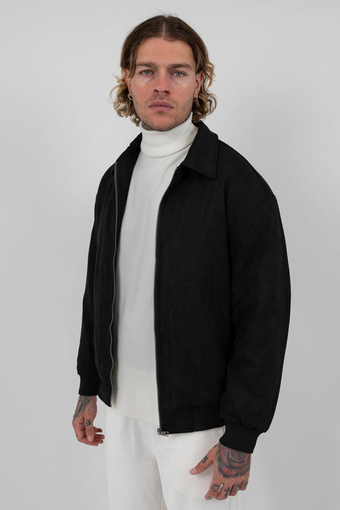 Ivory Suede Bomber