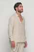 Linen Notched Neck Shirt