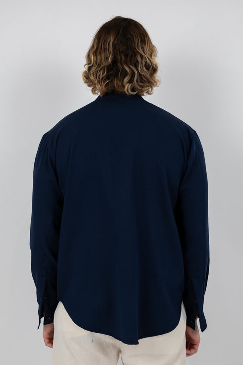 Mandarin Linen Shirt