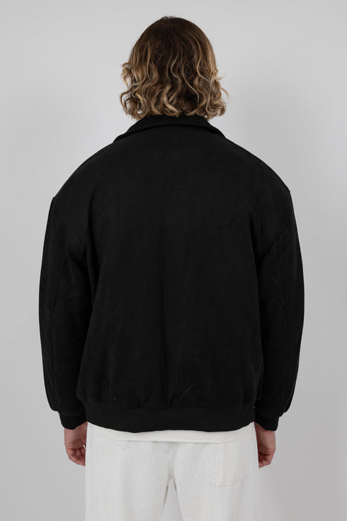 Ivory Suede Bomber