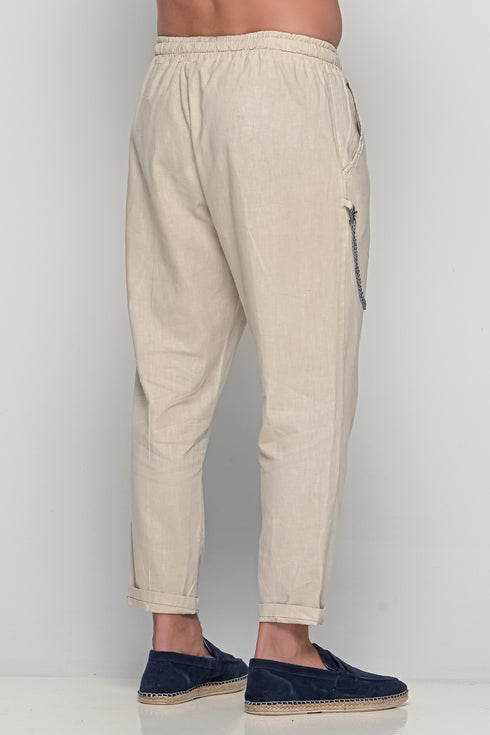 Linen Pants With Chain