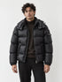 Quilted hooded down jacket K836
