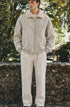 Sherpa Suede Aviator Jacket - Μπεζ