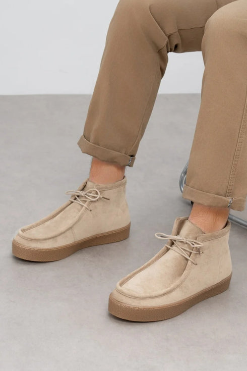 Desert Boots with Crepe Sole - Μπεζ