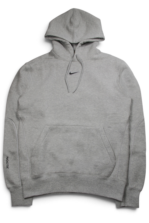Nike x NOCTA Men's Fleece Hoodie Grey Heather/ Matte Silver/ Black