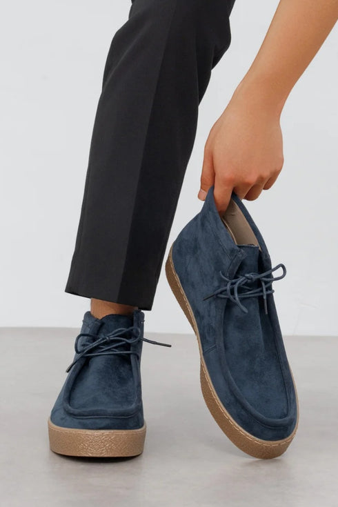 Desert Boots with Crepe Sole - Μπλε