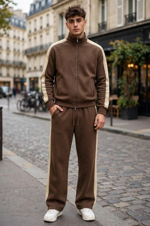 Sweatshirt and Jogger Set - Καφέ